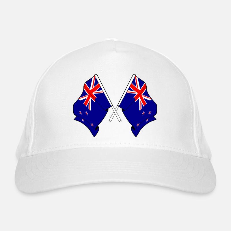 Drapeaux croisés de la Nouvelle-Zélande Casquette classique bio