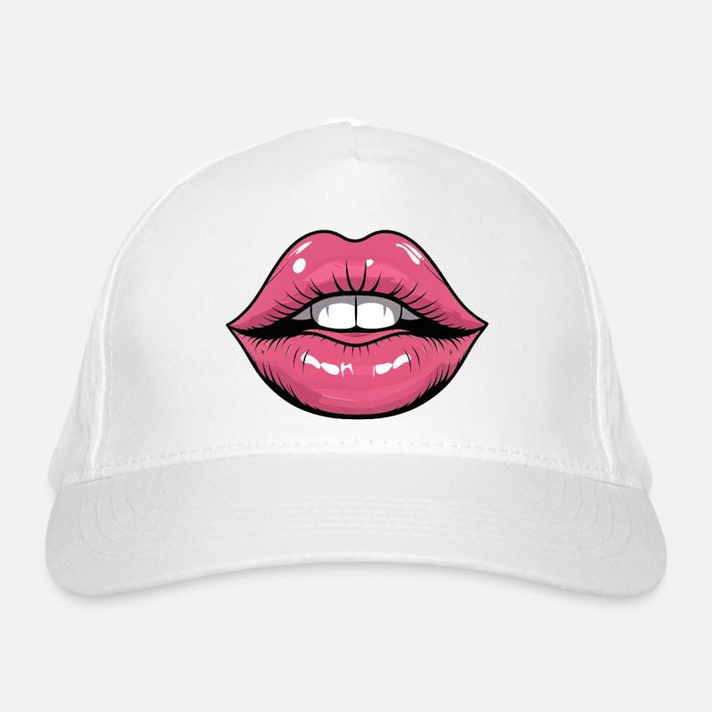 Pop Art Lips Gloss Organic Baseball Cap