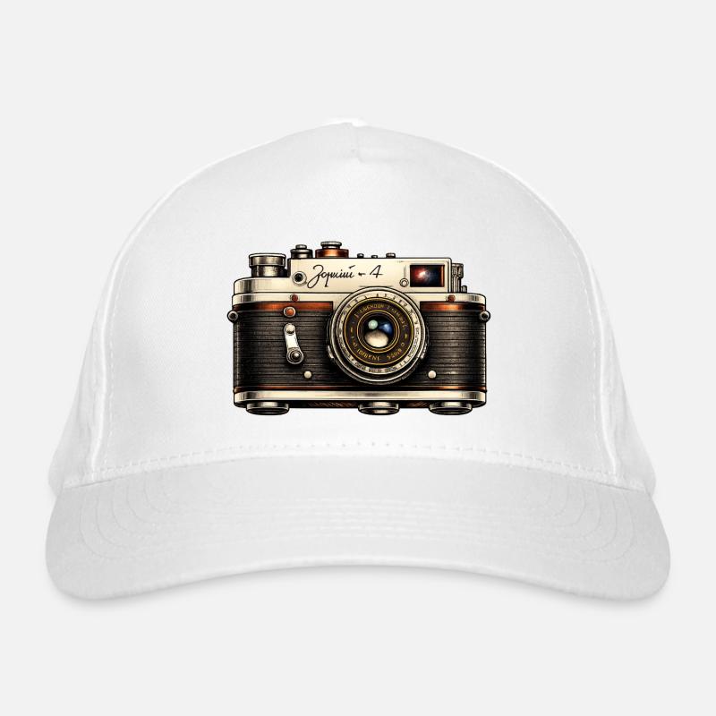 Vintage Camera Illustration Tee Organic Baseball Cap