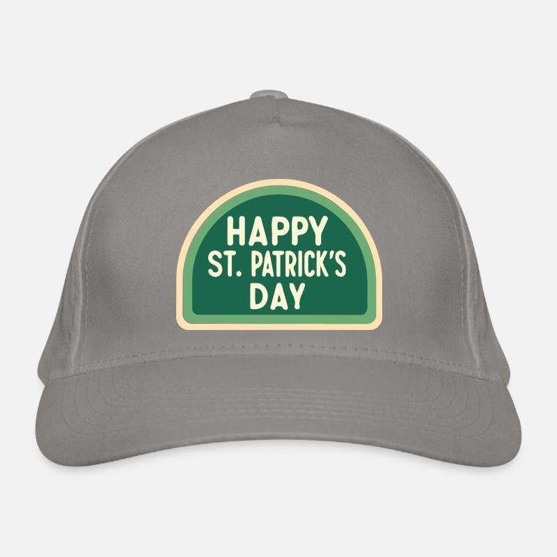 Jour Saint-Patrick Vert Badge Casquette classique bio