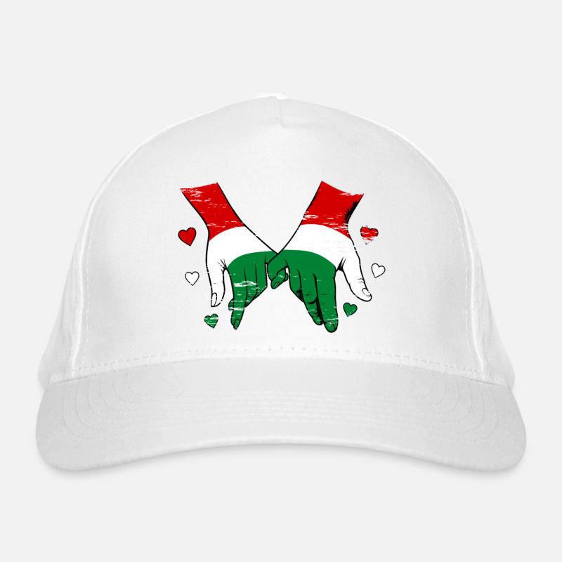Drapeau hongrois main dans la main utilisé Casquette classique bio