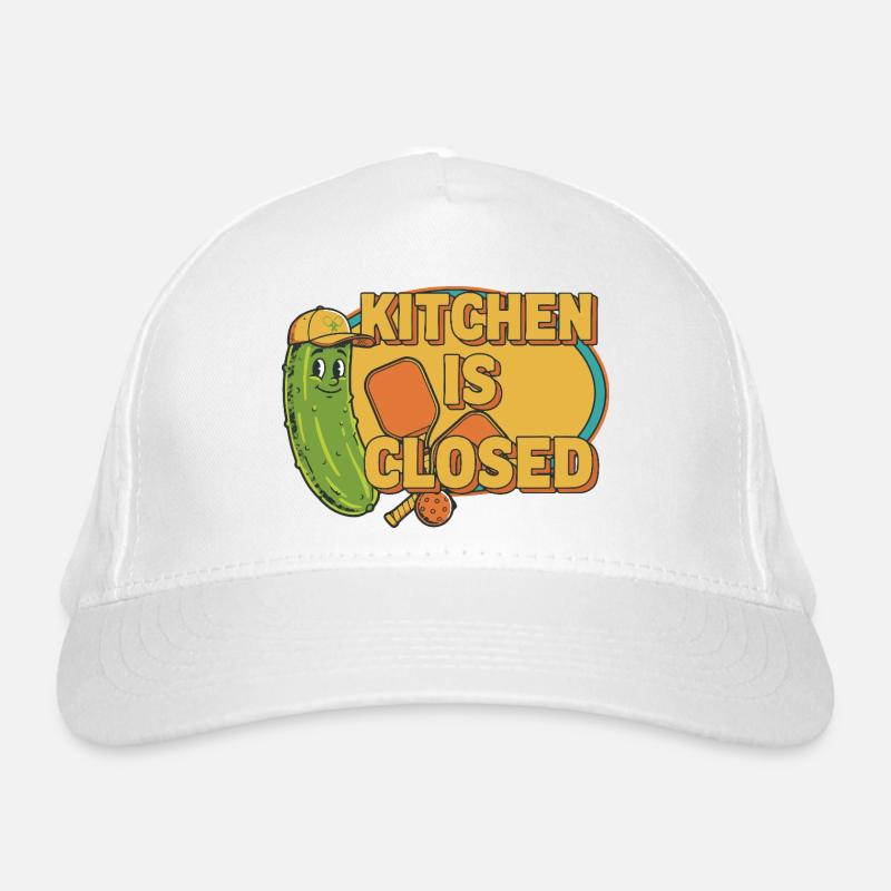 Pickleball Funny Player Kitchen Is Closed Paddles Organic Baseball Cap