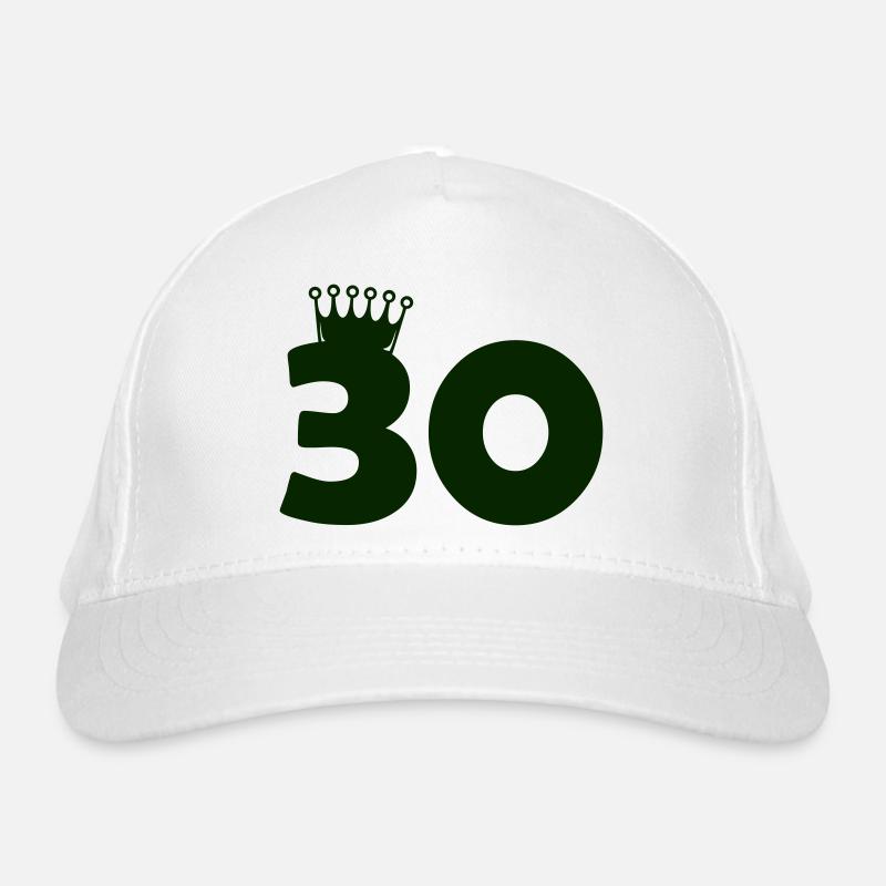 Thirty Crown Anniversary Design Organic Baseball Cap