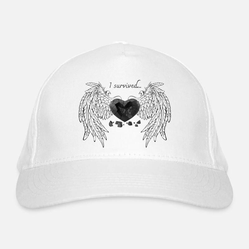 Broken Black Heart Organic Baseball Cap