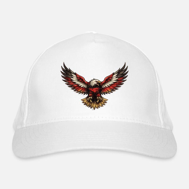 Aigle rouge dans la conception de vols en tempête Casquette classique bio