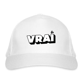 In real life - Humorous expression - Organic Baseball Cap - white - Front