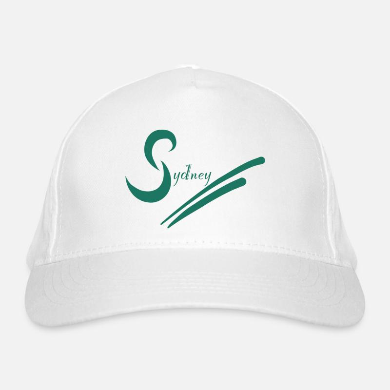 Sydney Design - Grün - Bio-Baseballkappe - Weiß
