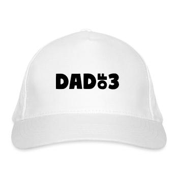 Dad of 3 - Bio-Baseballkappe - Weiß - Vorne