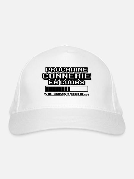prochaine connerie en cours - Casquette classique bio - blanc - Devant
