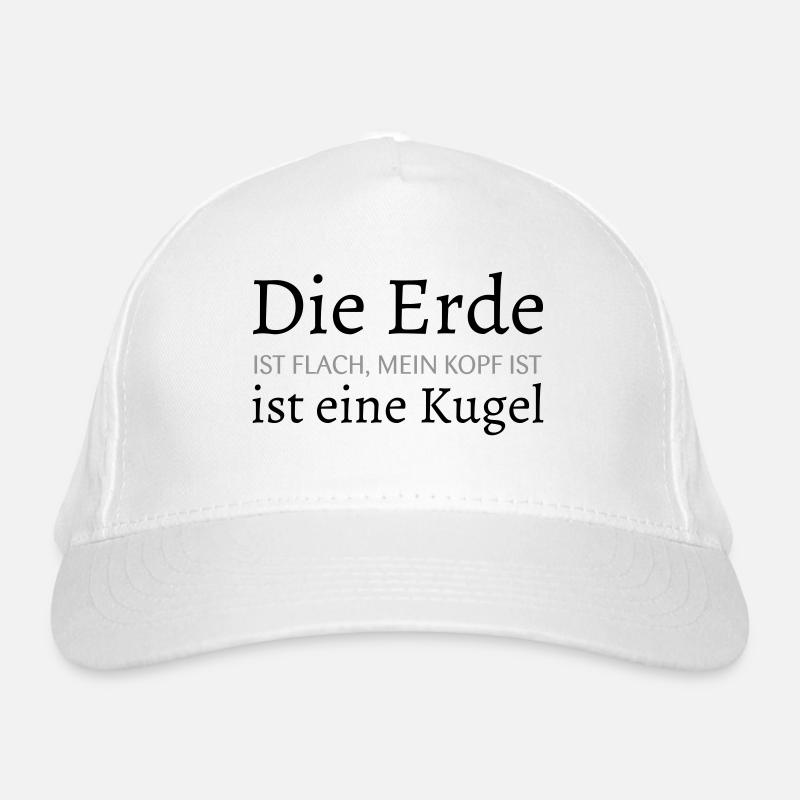 Die Erde ist flach Bio-Baseballkappe