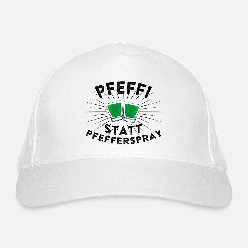 Pfeffi statt Pfefferspray Bio-Baseballkappe