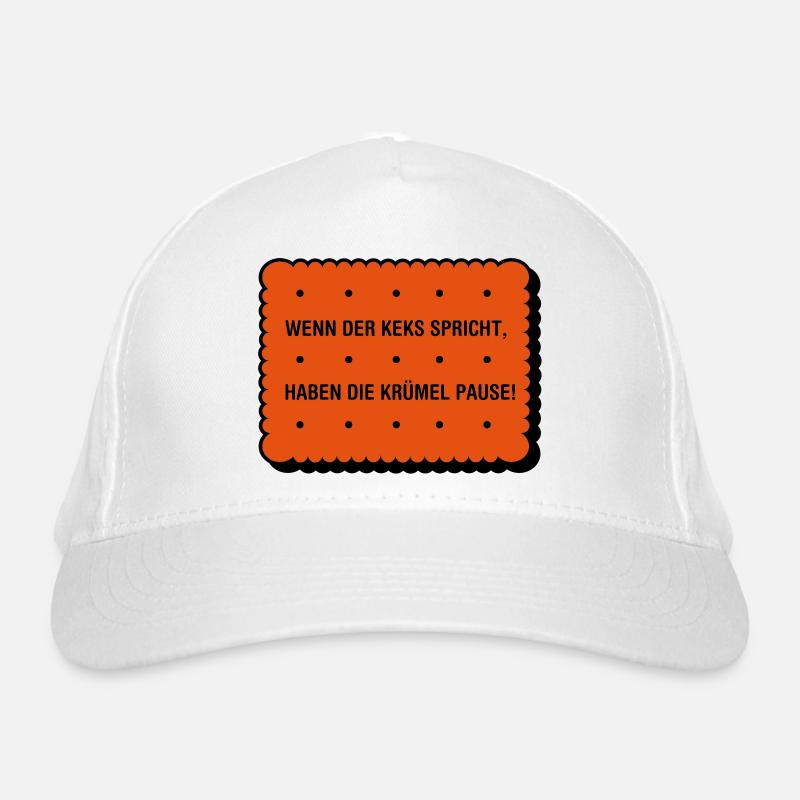 Wenn der Keks spricht Sprüche Design Bio-Baseballkappe