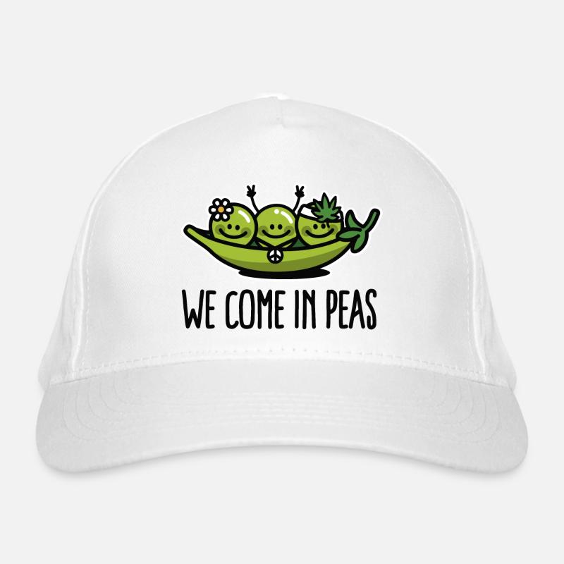 We come in peas / peace Bio-Baseballkappe