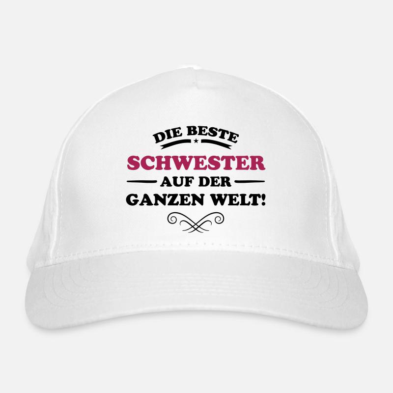 schwester beste auf der welt Bio-Baseballkappe