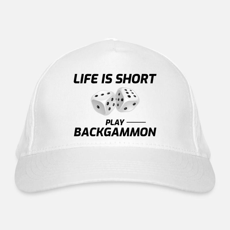 Backgammon Player Board Game Funny Sayings Gift Organic Baseball Cap