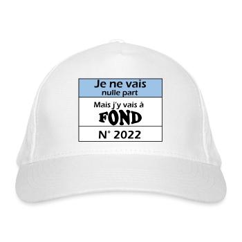 Dossard je ne vais nulle part - Casquette classique bio - blanc - Devant