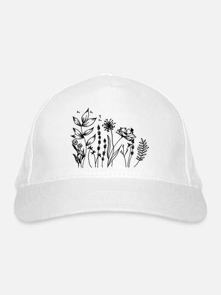 Wildflowers - Casquette classique bio - blanc - Devant