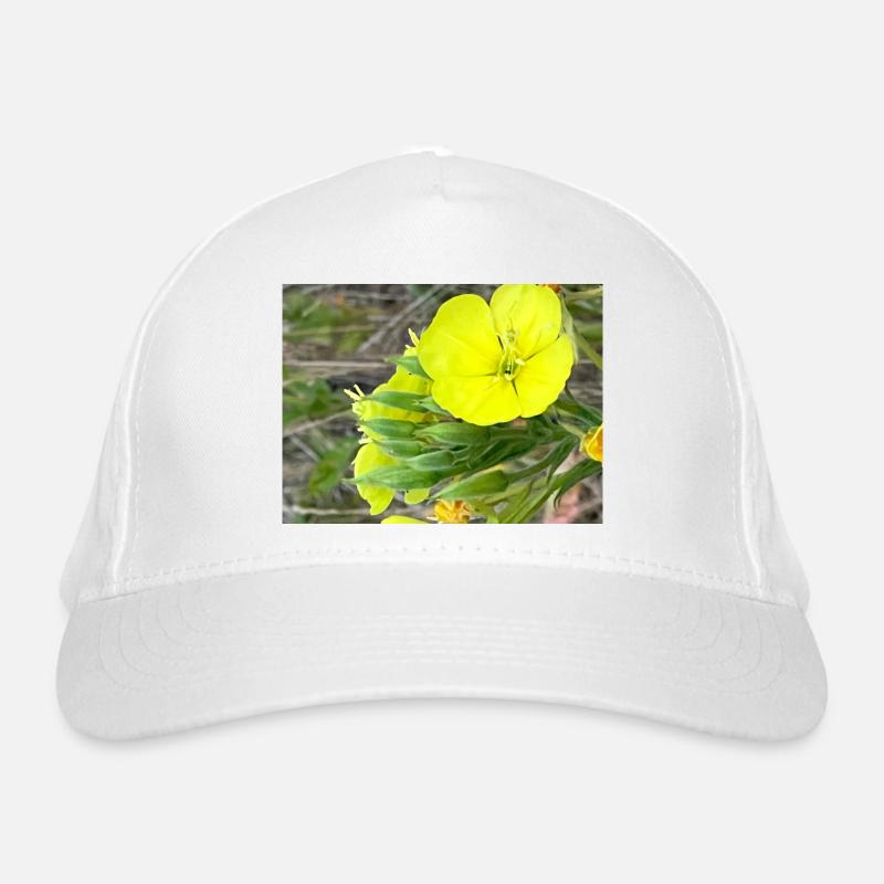 Gelbe Blume Bio-Baseballkappe