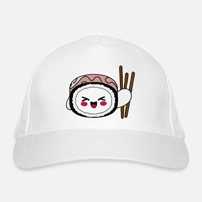 Sushi avec un visage mignon Casquette classique bio