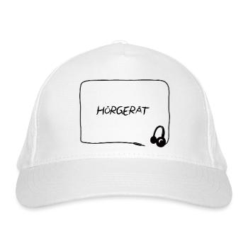 HÖRGERÄT Headphones Auriculares Headset!! - Bio-Baseballkappe - Weiß - Vorne