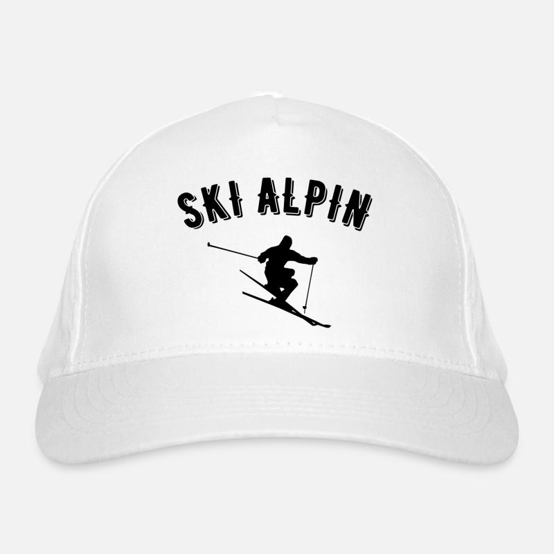 alpine skiing Organic Baseball Cap