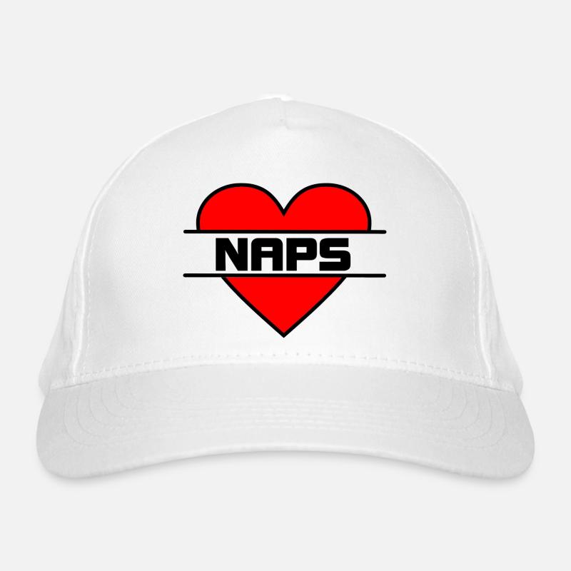 Herz, ich liebe Nickerchen Bio-Baseballkappe