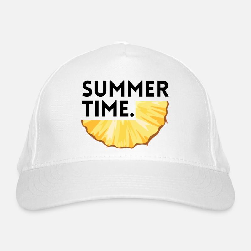 Sommerzeit - Ananas Bio-Baseballkappe