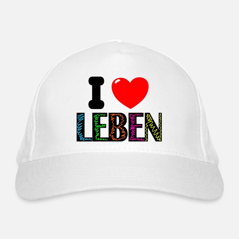 I ❤ Leben Bio-Baseballkappe