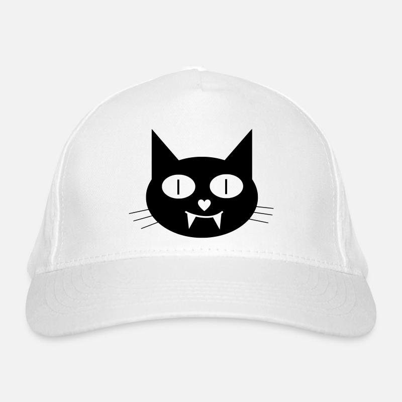 Chat vampire d’Halloween avec des chiens Casquette classique bio