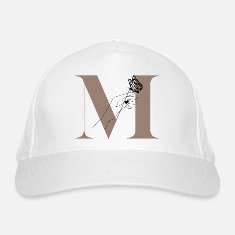Buchstabe M Magischer Schmetterling Bio-Baseballkappe