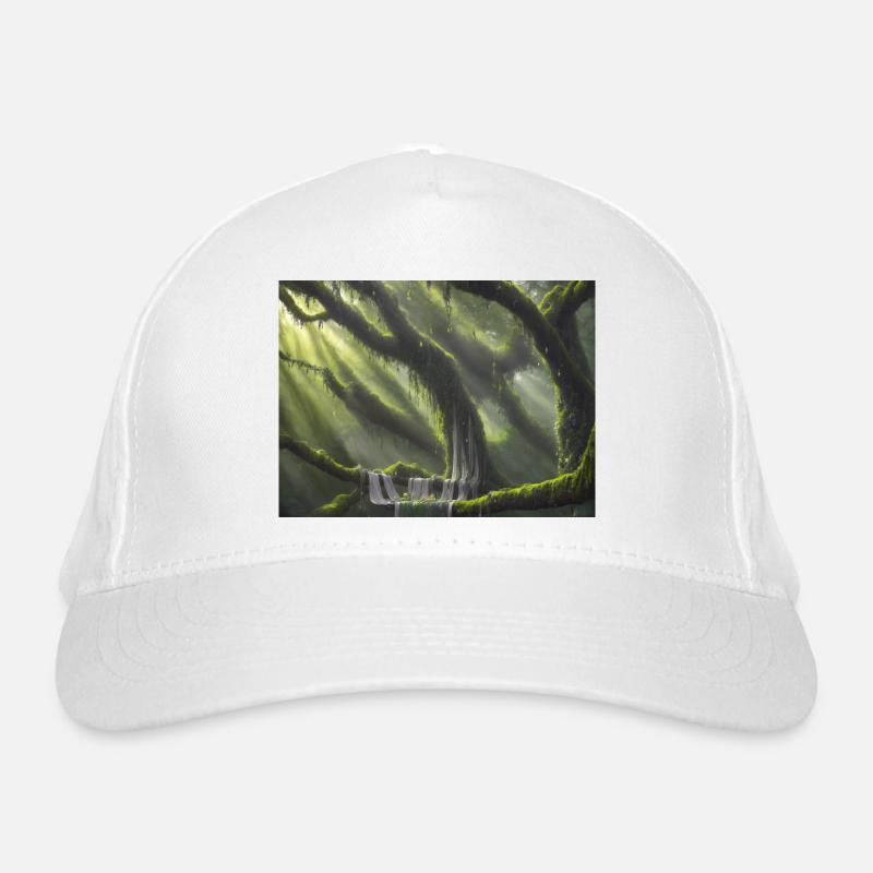 magical forest - Organic Baseball Cap - white