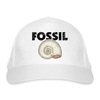 Zweideutig Fossil, Urgestein, Rarität, - Bio-Baseballkappe - Weiß - Vorne