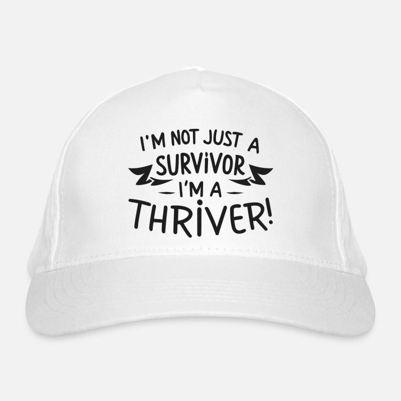Ich bin nicht nur ein Überlebender, ich bin ein Thriver! Bio-Baseballkappe