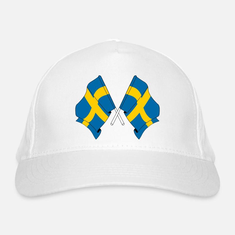 Deux drapeaux Suède Casquette classique bio