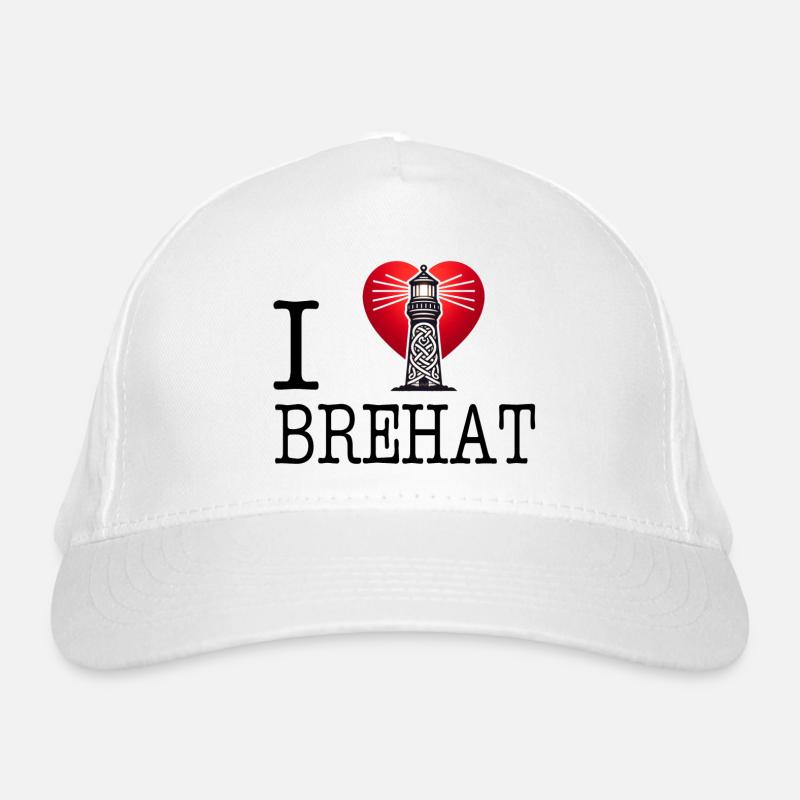 Ich liebe Ile de Brehat Bio-Baseballkappe