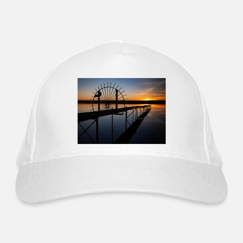 Sonnenuntergang am Ammersee Bio-Baseballkappe