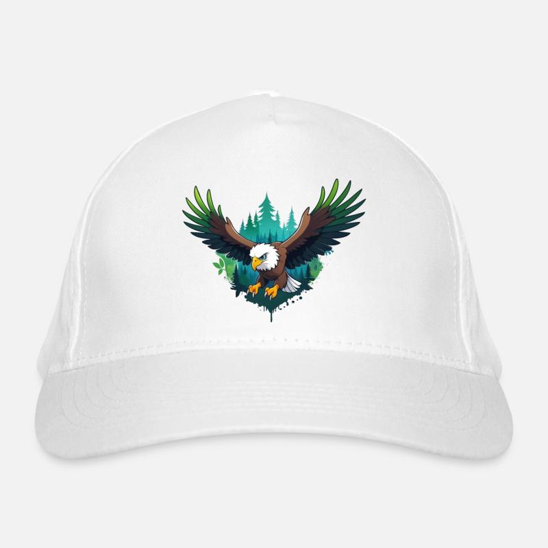 Eagle hunting in the forest Organic Baseball Cap
