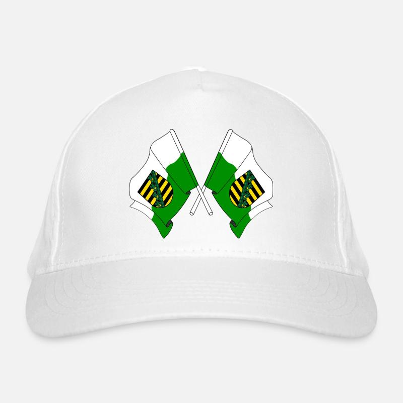 Deux drapeaux de Saxe Casquette classique bio