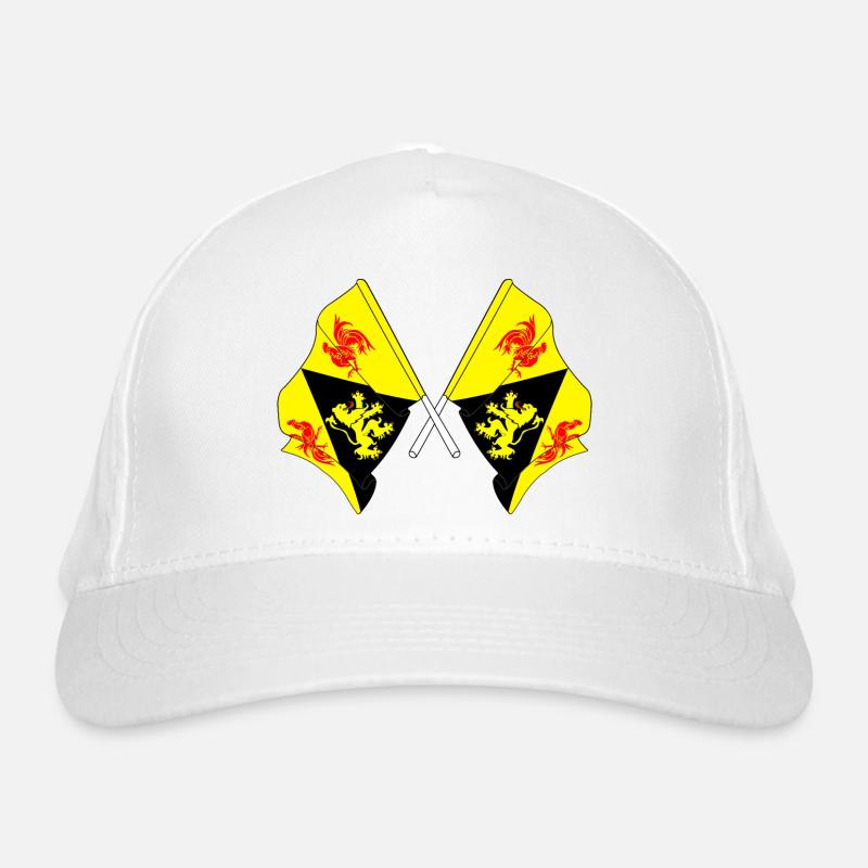 Deux drapeaux Brabant wallon Belgique Casquette classique bio