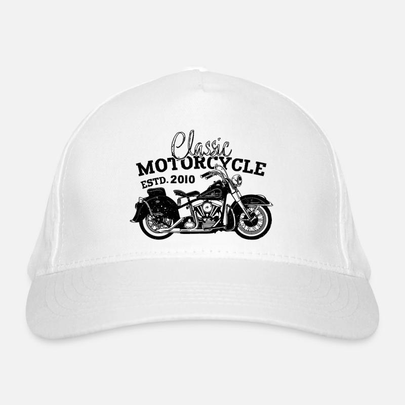 Retro 2010 Motorrad Biker Motorrad Geburtstag 2010 Bio-Baseballkappe