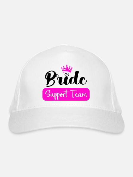 Équipe de soutien à la mariée - Casquette classique bio - blanc - Devant
