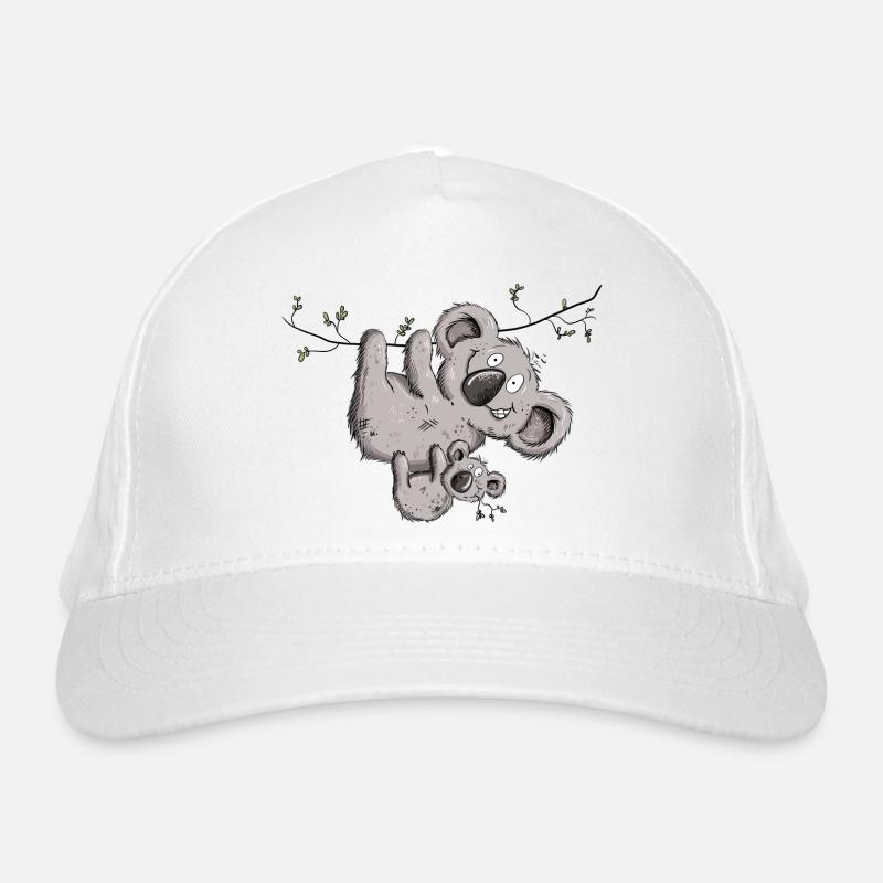 Drolliger Koala Bär Mit Koala Baby Bio-Baseballkappe