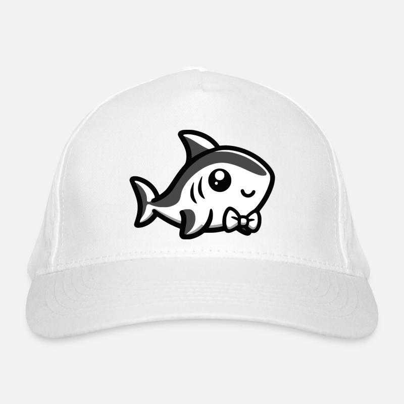 Cute shark with bow tie Organic Baseball Cap