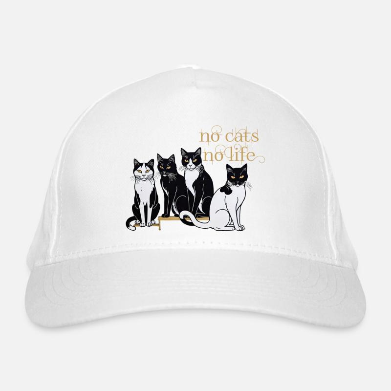 pas de chats, pas de vie Casquette classique bio