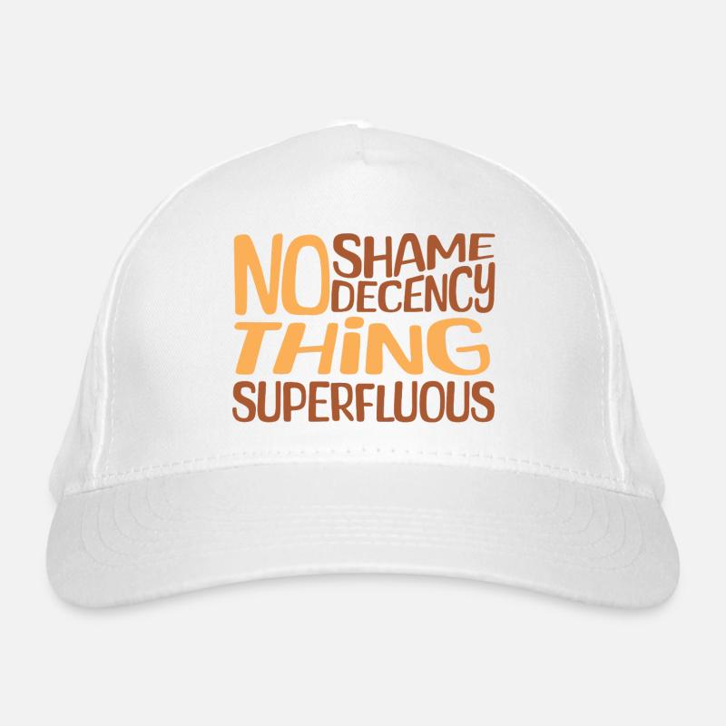Pas de honte Conception de vêtements superflus Casquette classique bio