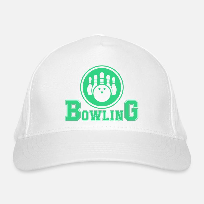 Retro Bowling Hand Design Bio-Baseballkappe