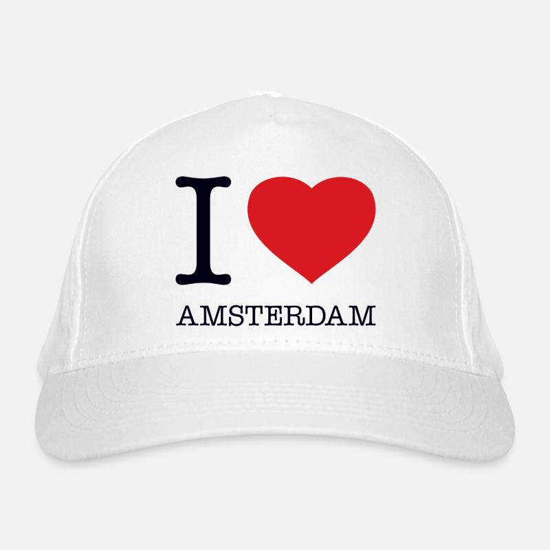 I love Amsterdam Bio-Baseballkappe