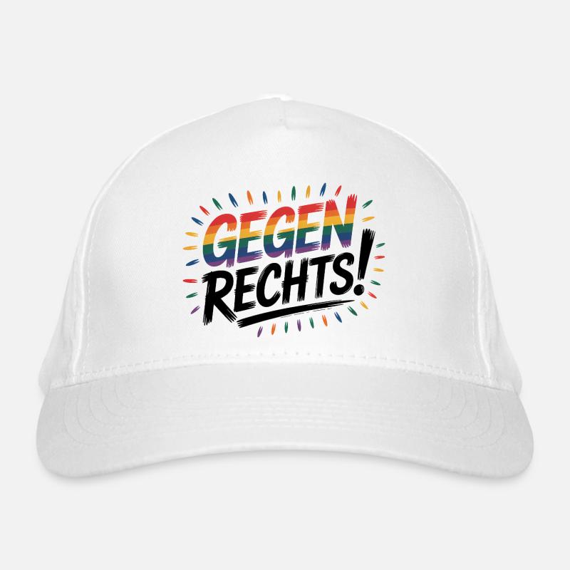 Gegen Rechts - Cool Pride Logo Bio-Baseballkappe