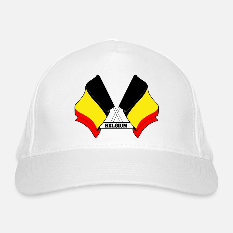 Drapeaux croisés de la Belgique Casquette classique bio