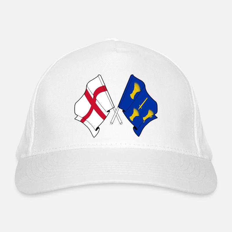 Cheshire & England Crossed Flags Organic Baseball Cap